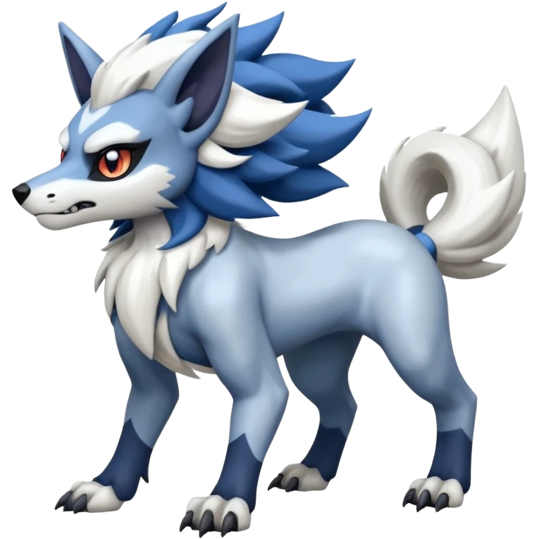 Samurott-Lycanroc-Absol-Fakémon-hybrid-creature (full body)  emoji