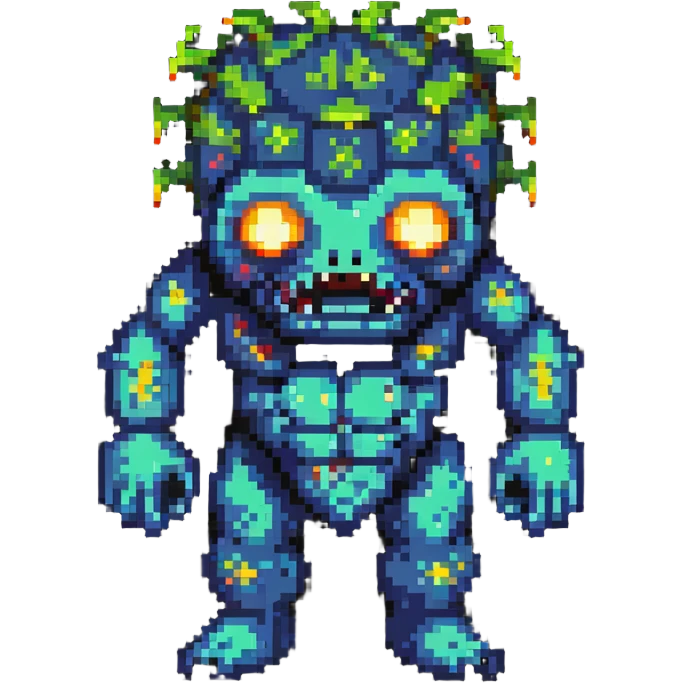Comical radioactive mutant with glowing features emoji