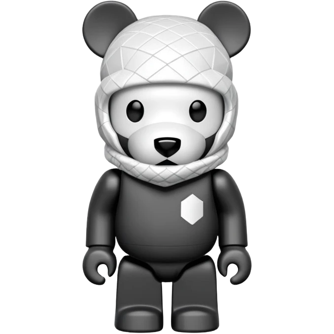bearbrick bear figure wearing a balaclava mask emoji