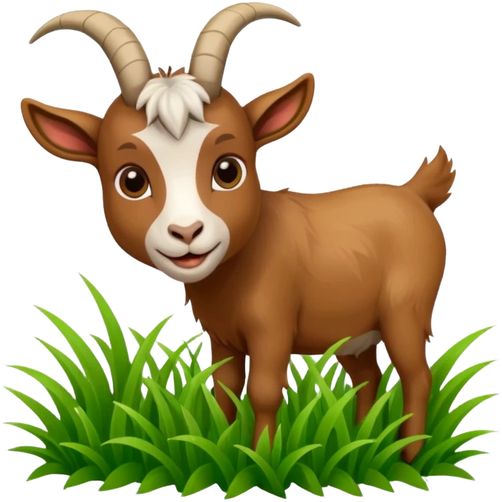 goat in the process of biting grass emoji