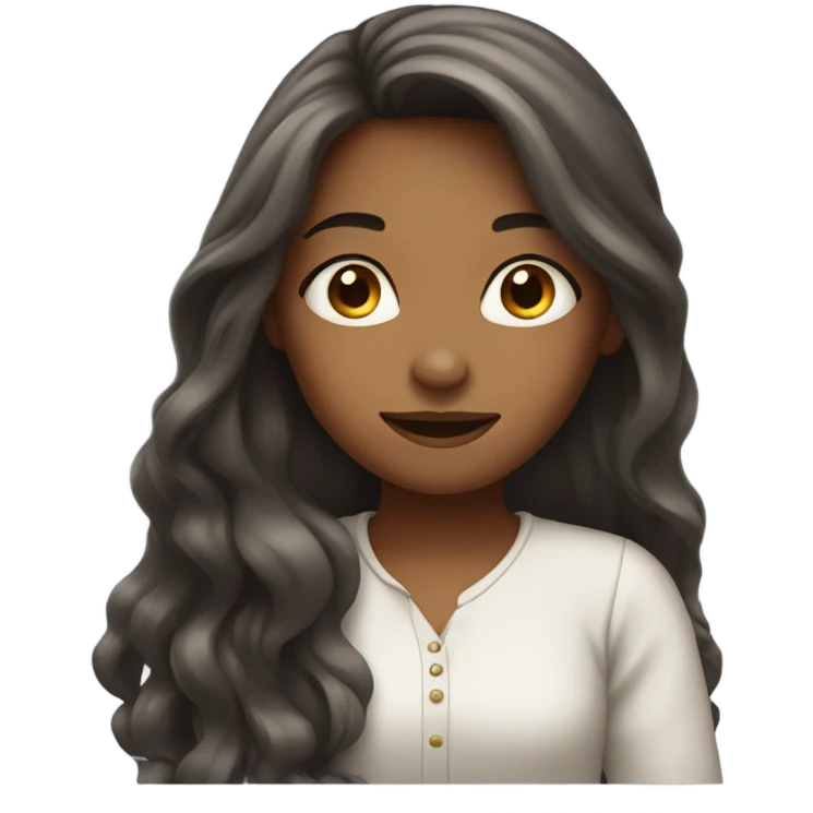 girl with long hair emoji