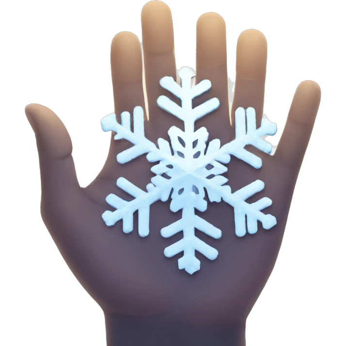 snowflake in the palm of your hand emoji