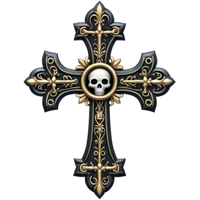 goth cross emoji