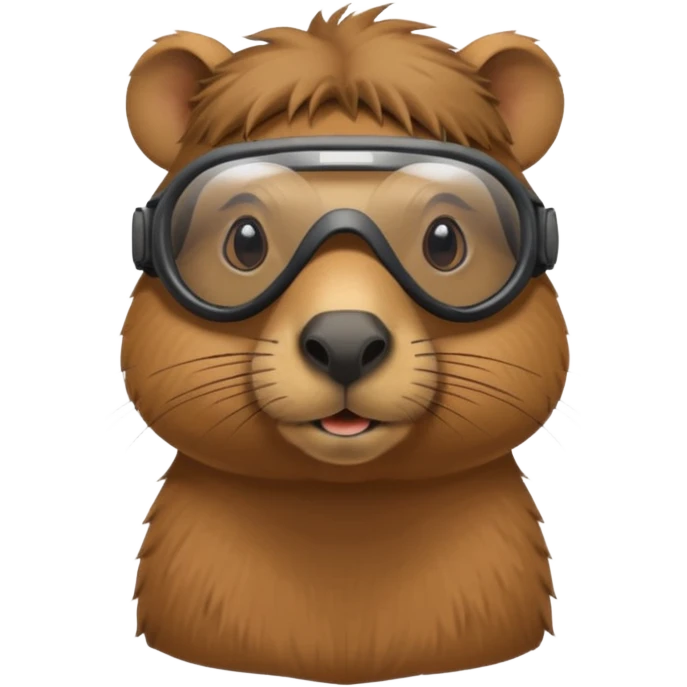 Capibara con gogles emoji