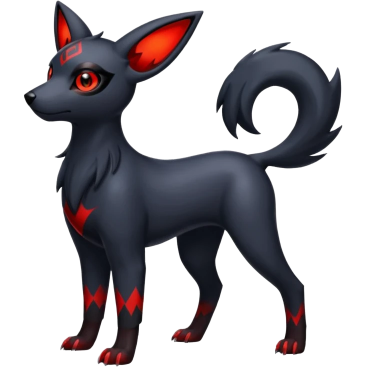 Translucent Magnificent Houndour-Absol-Zorua-Umbreon-fusion (full body) emoji
