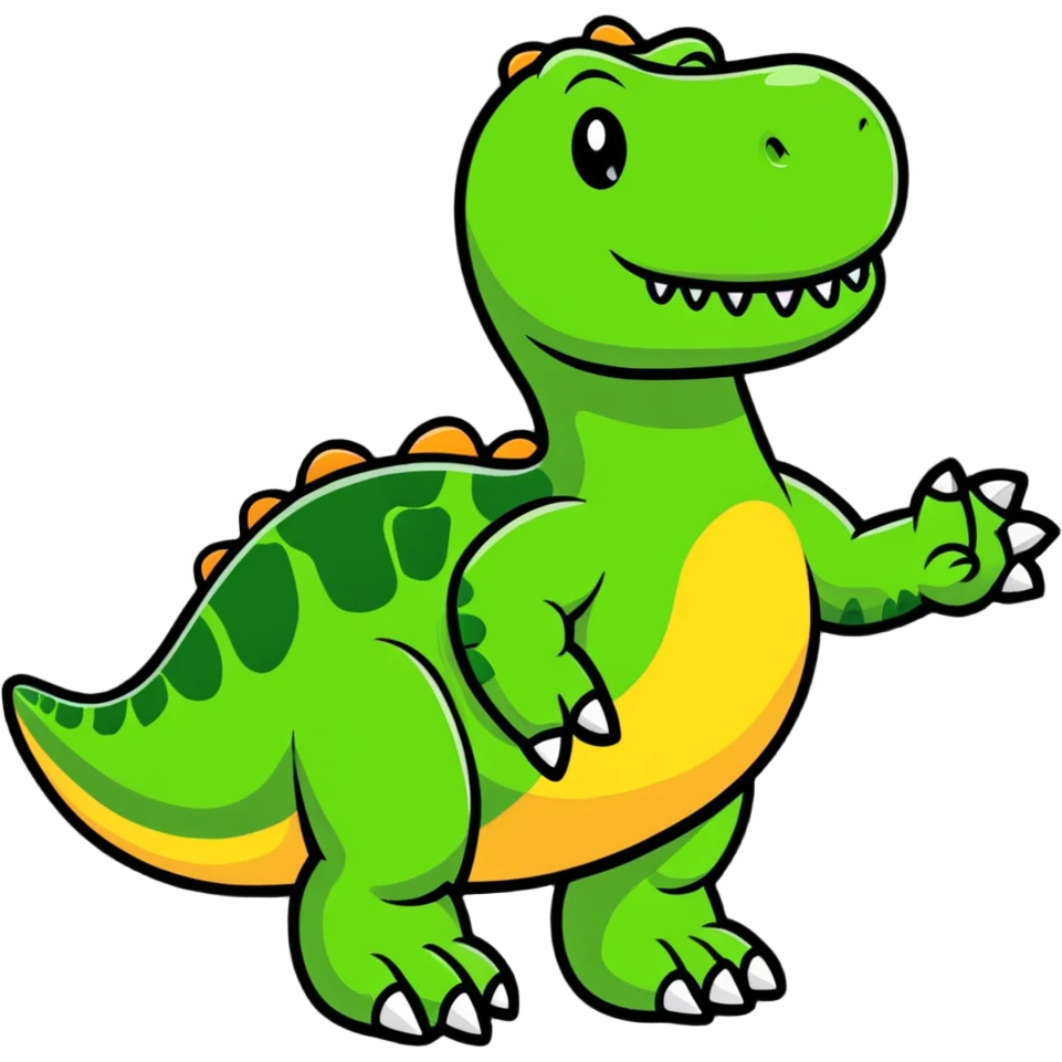 dinosaur with big toes emoji
