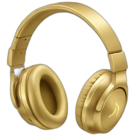 wireless all gold headphones emoji