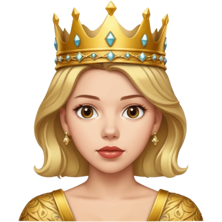 Scarlett Johansson, wearing crown  emoji