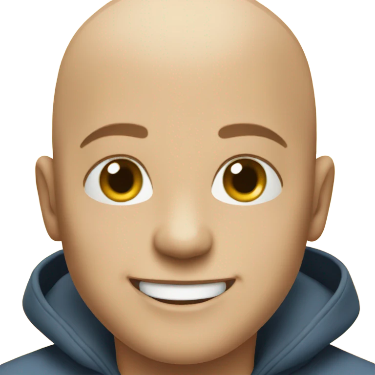 bald boy smiling emoji