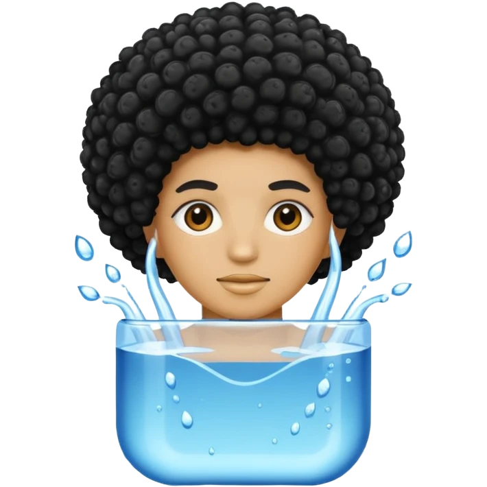 Afro Aquarius water barrier emoji
