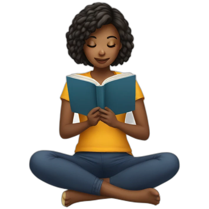 girl-reading-book emoji