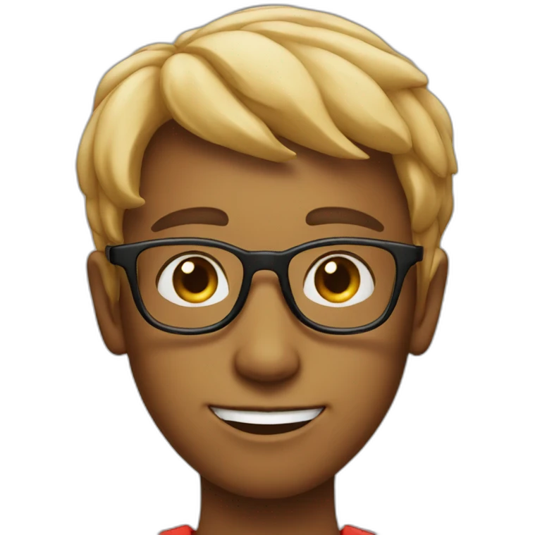 more strawberry boy with glasses emoji