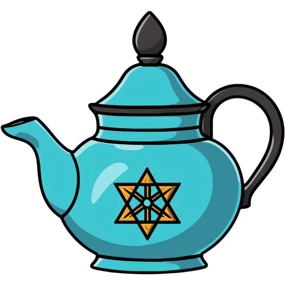 Moroccan metal teapot emoji