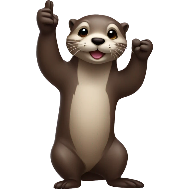  otter making peace sign emoji