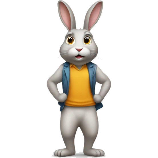 rabbit stand two legs emoji
