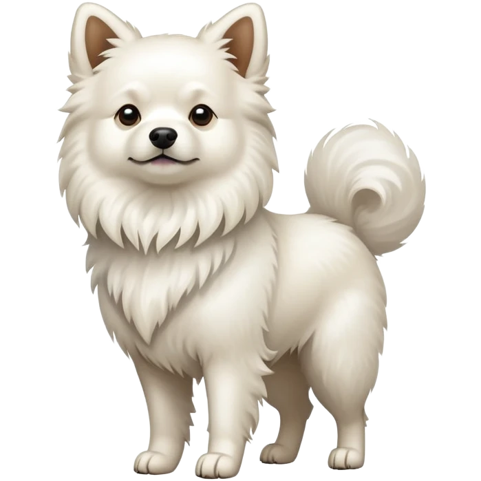  white Chinese native dog emoji