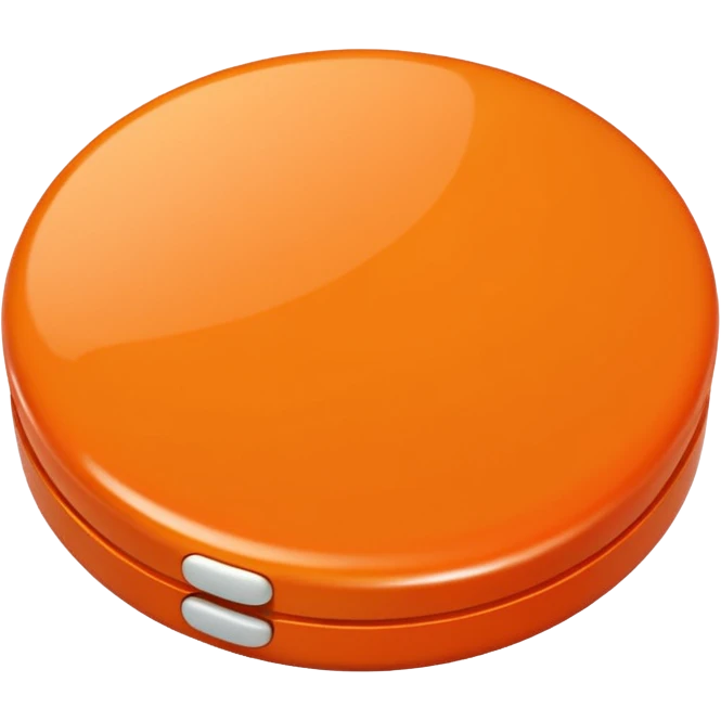 Orange Round Pill with line down middle emoji