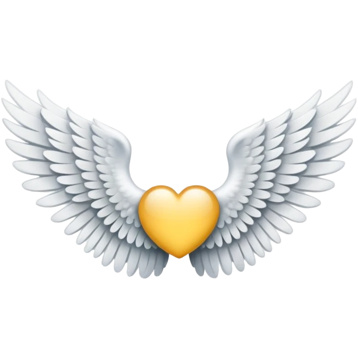 angel wings, classic white feathered emoji