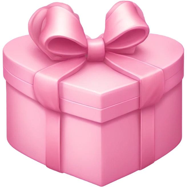 frilly pastel pink heart-shaped box of chocolates with a bow emoji