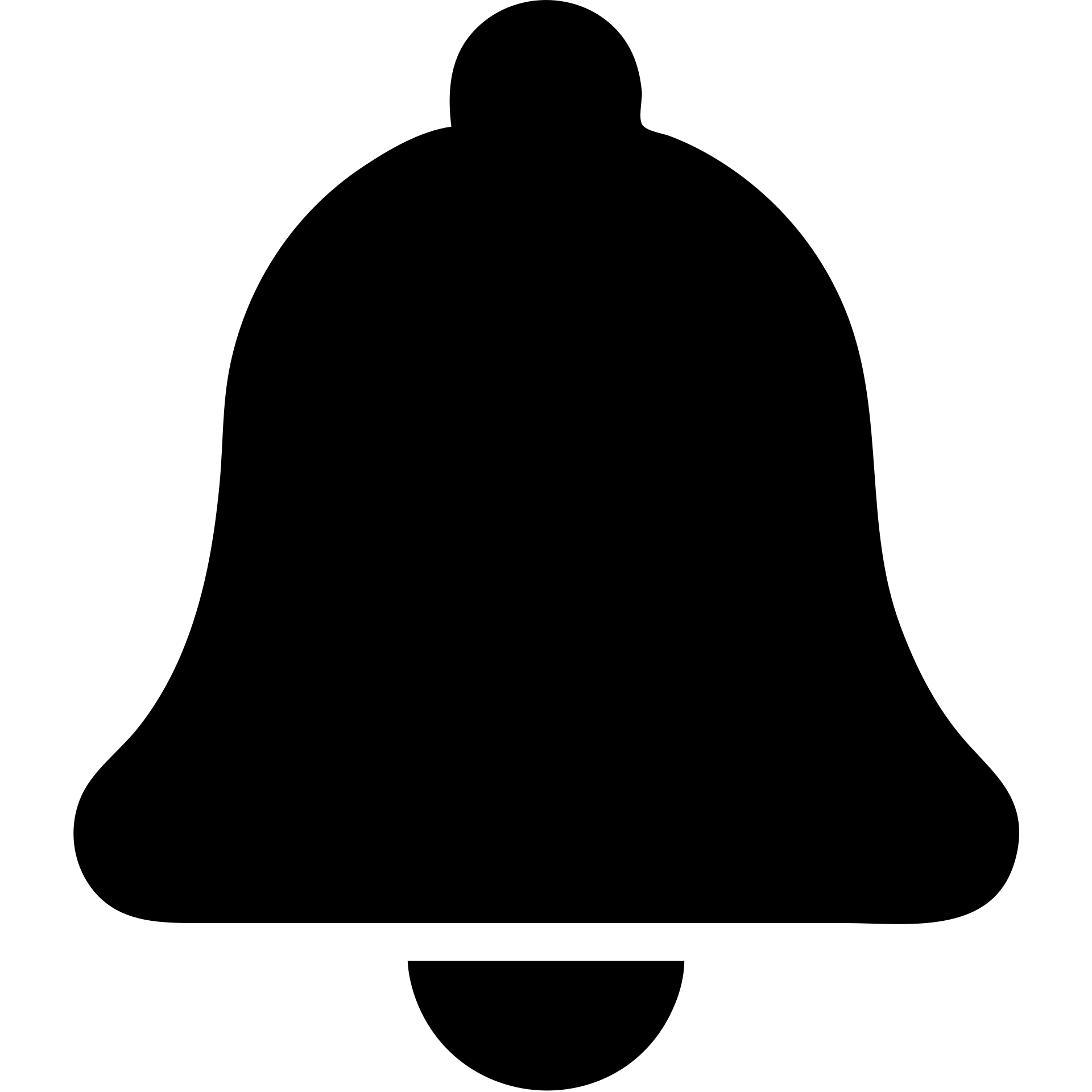 a bell icon solid filled in black emoji