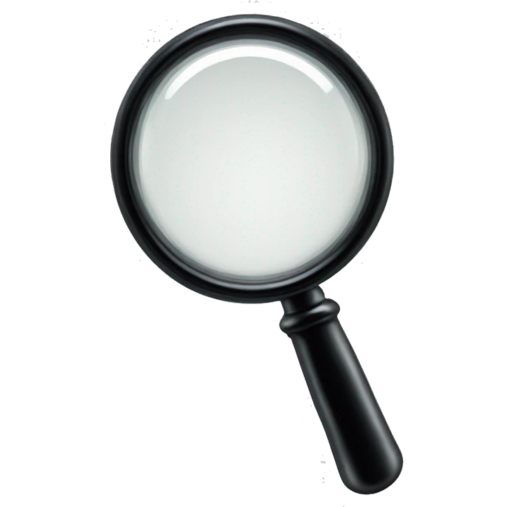 magnifier transparent glass emoji