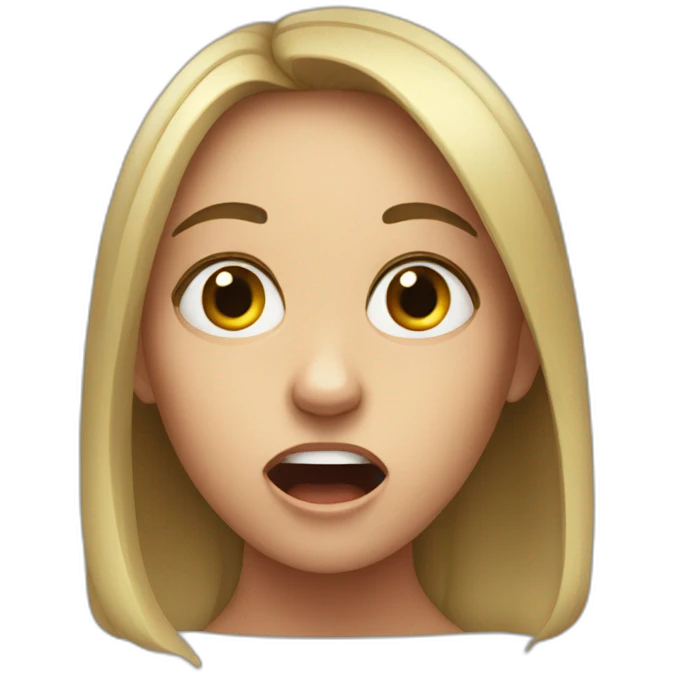 Terrified girl emoji