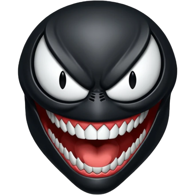 Venom face from a gba game and Remove the teeth emoji