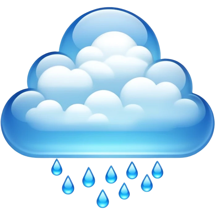 Cloud computing with data floating above emoji