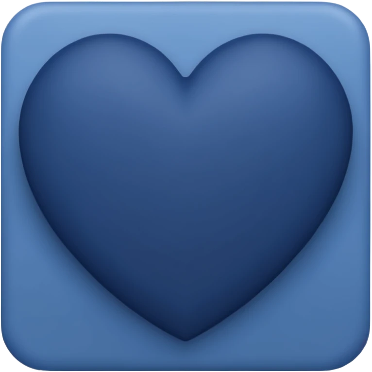 NAVY BLUE heart emoji, less reflective markings on top  emoji