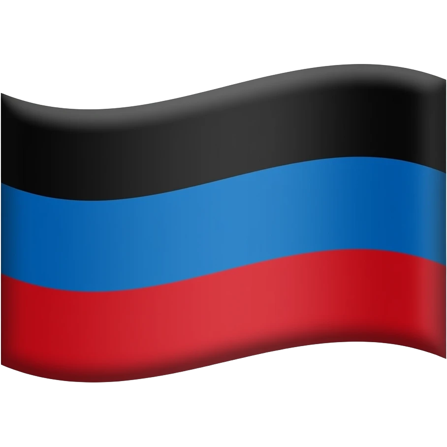 Флаг ДНР (чёрный синий красный) emoji