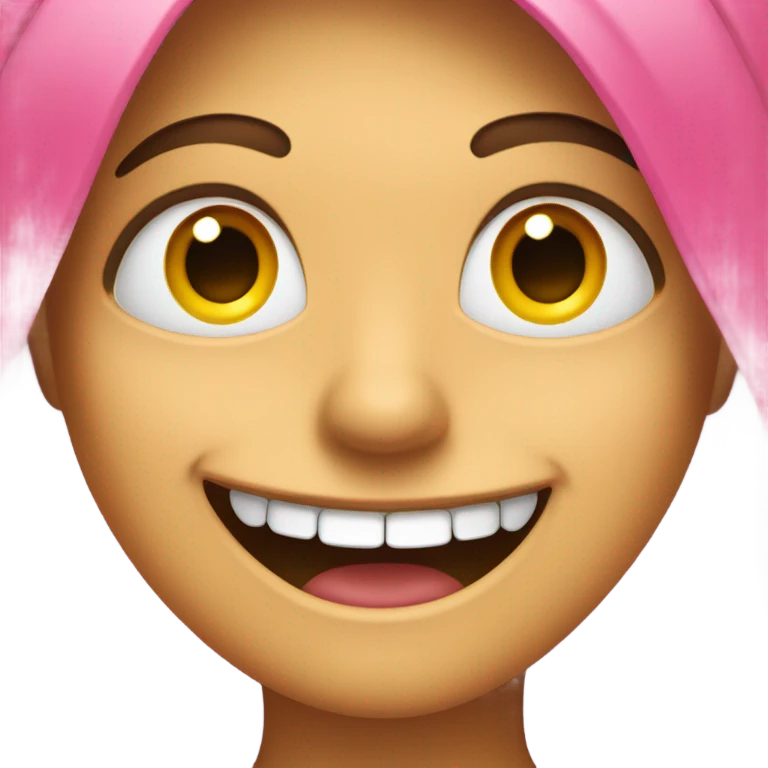 Emoji happy face with long nails covering its eyes  emoji