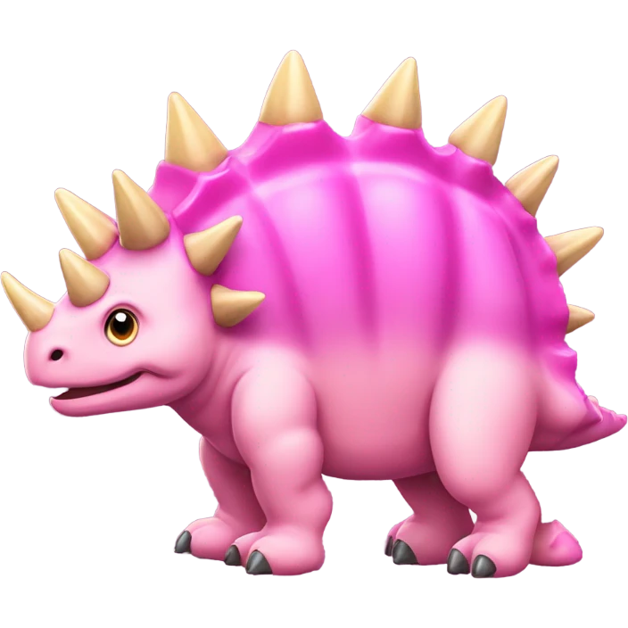Stegosaurus pink emoji
