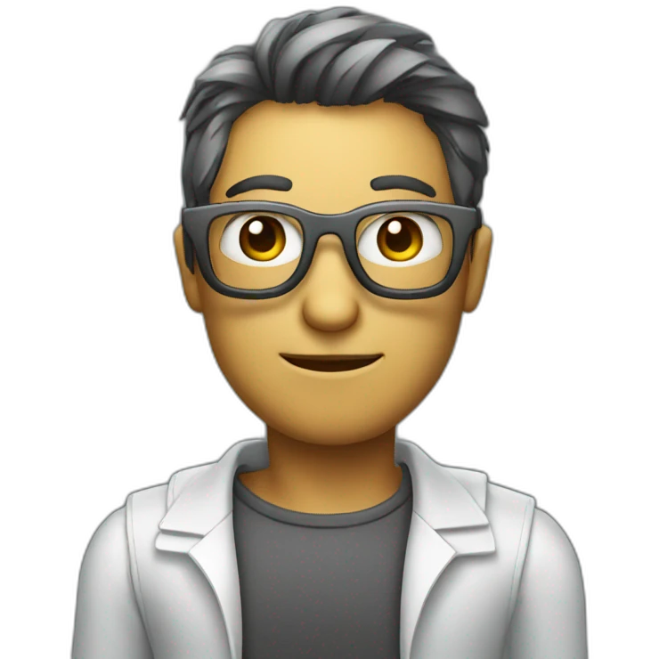 robot developer man with glasses emoji