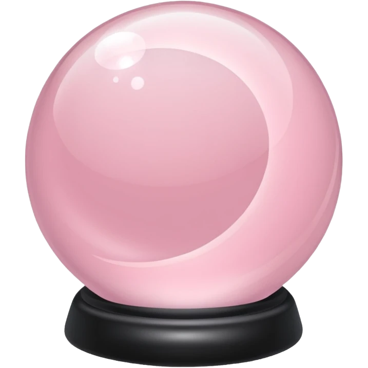 Soft pink and black Cristal ball emoji