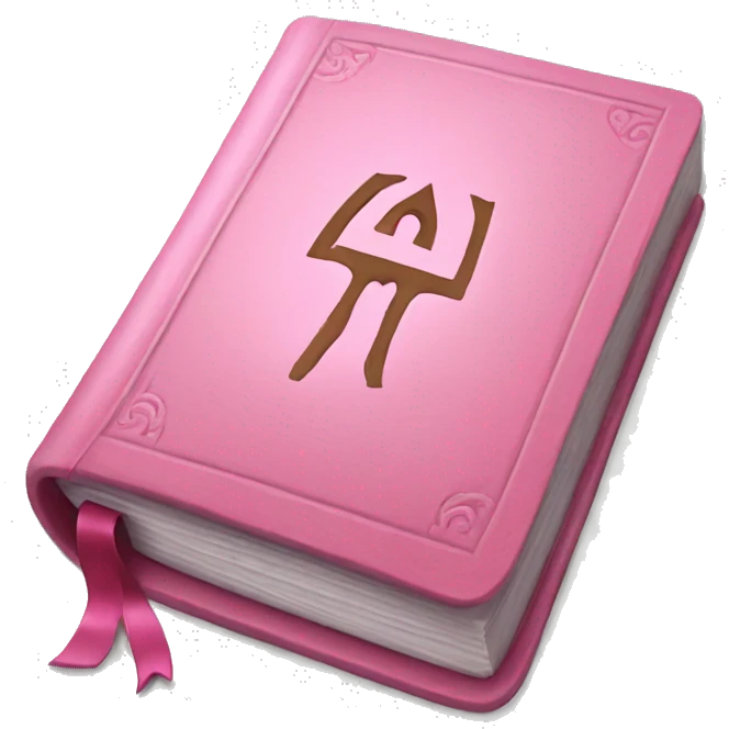 pink bible emoji