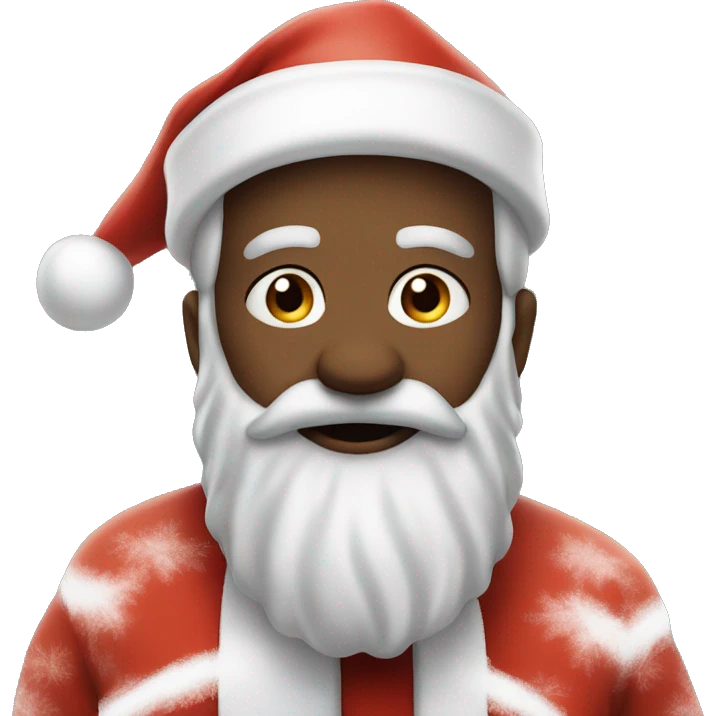 Santa side eyeing ￼ emoji