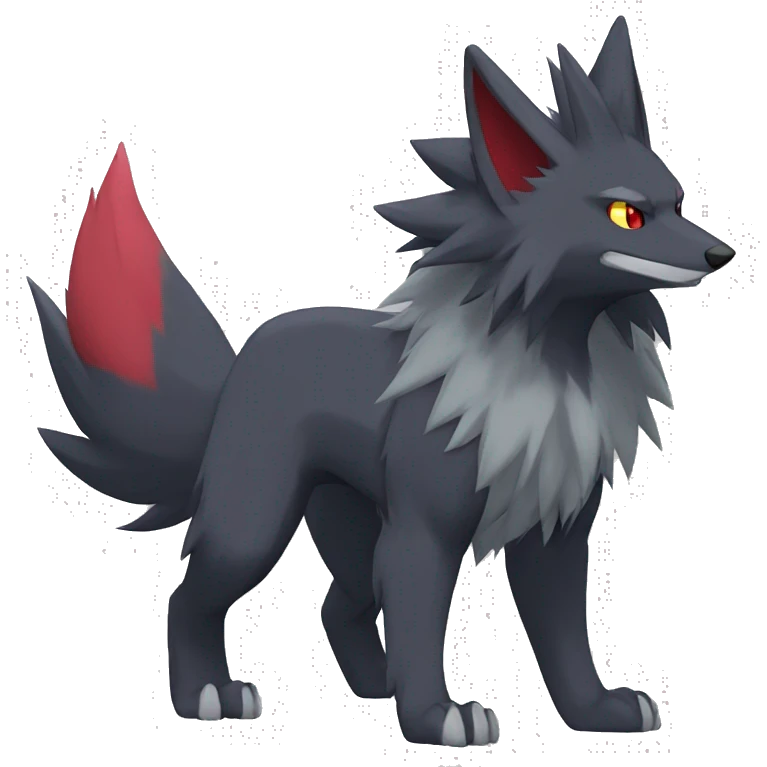 Zoroark-Mightyena-Zorua full body emoji