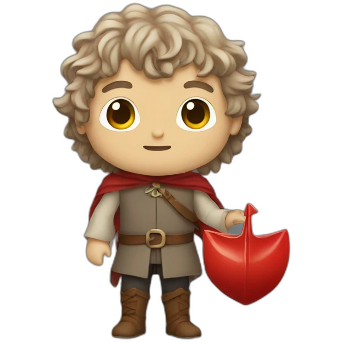 frodo holding a red ship emoji emoji