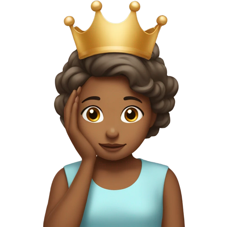 daughter puts crown on mother emoji