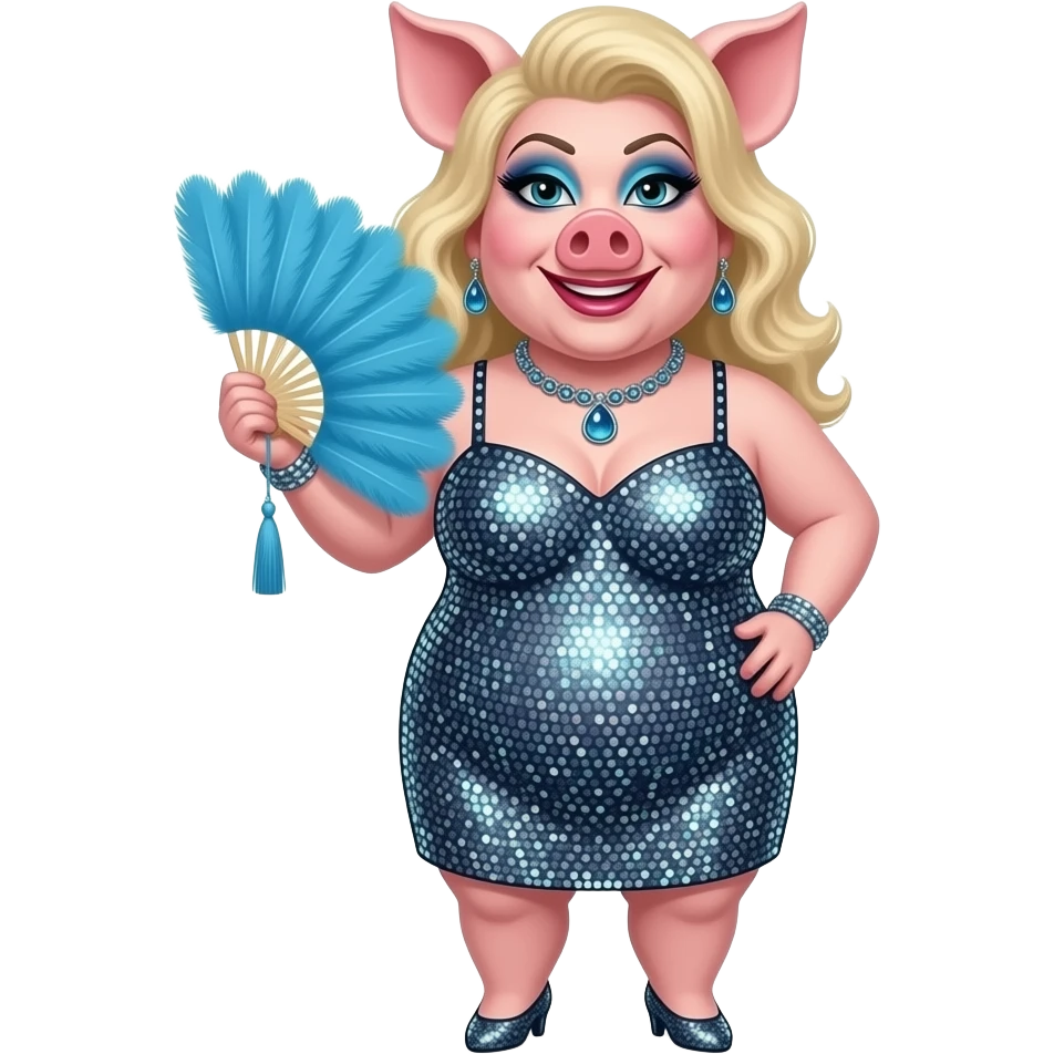 drag queen pig emoji