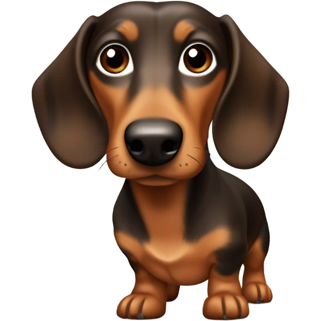 brown arlequim dachshund emoji