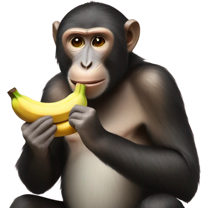 a monkey eating a banana emoji