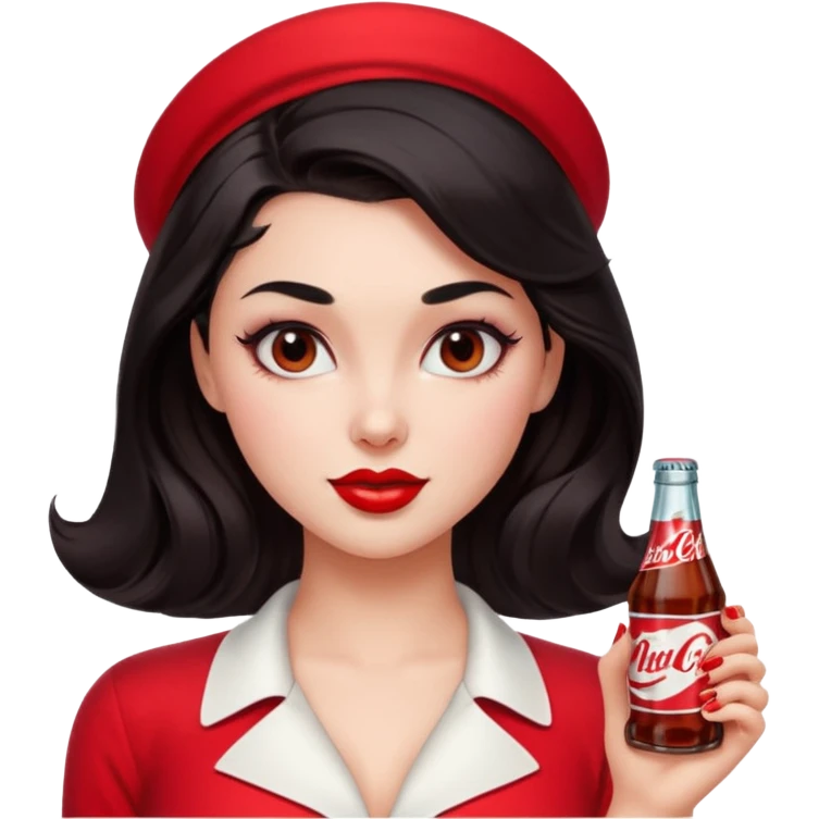 Nuka Cola Girl dark hair emoji