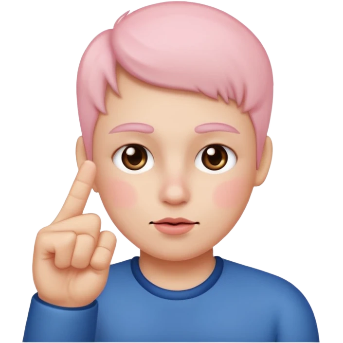 Blush face with the middle finger emoji