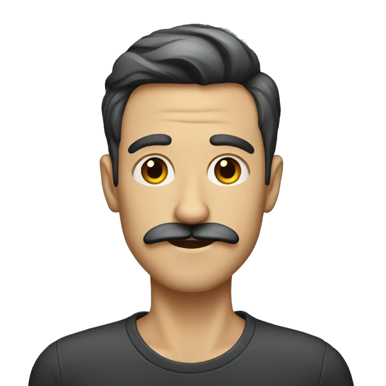 Skinny guy with mustache  emoji