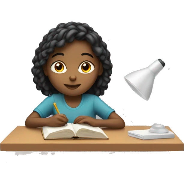 Girl studying emoji