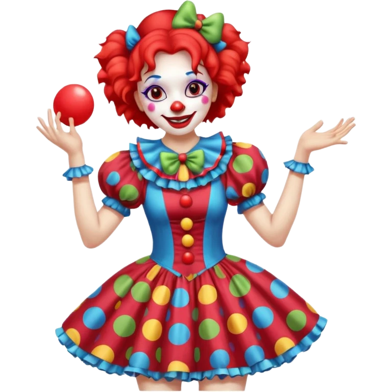 dancing woman clown emoji