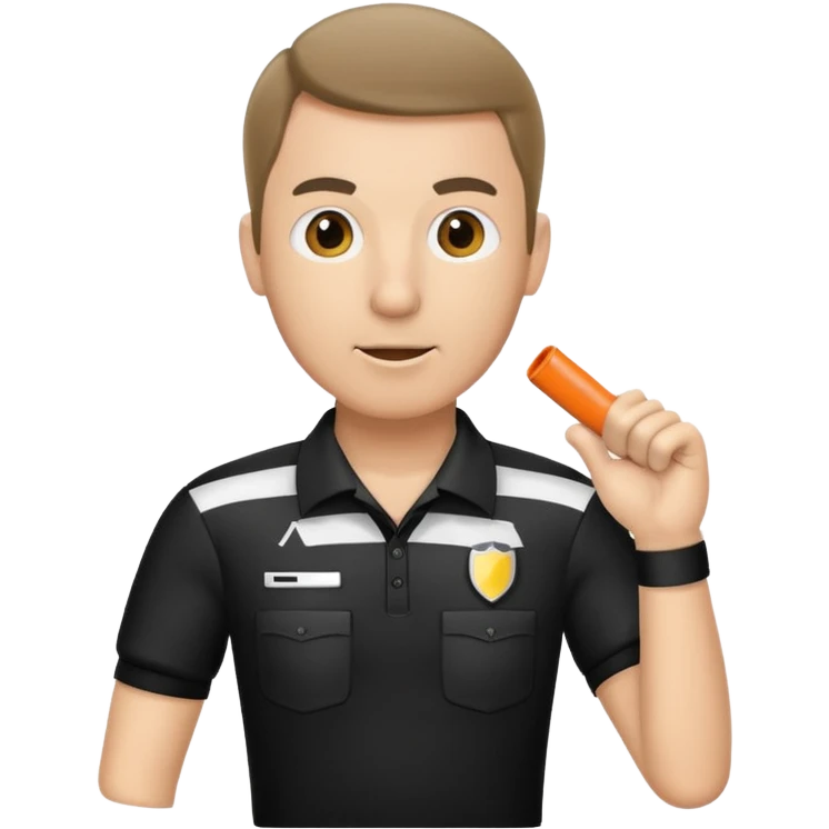 Referee, hold the whistle emoji