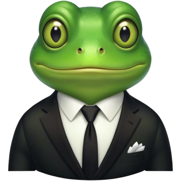 frog with tie emoji