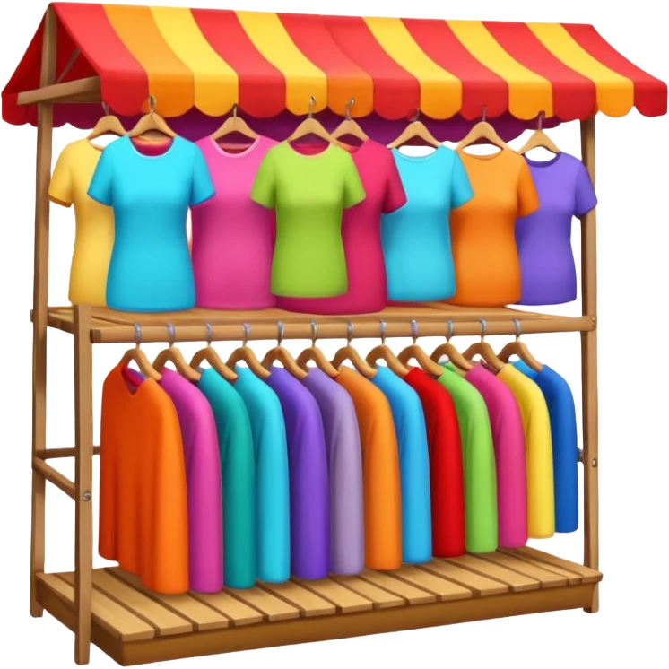 clothing market stall emoji